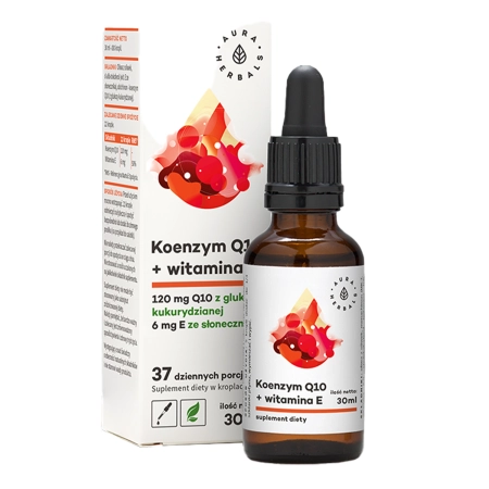 Aura Herbals - Koenzym Q10 + vitamin E - Kapky - 30 ml