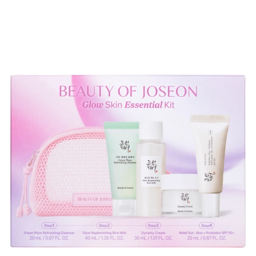 Beauty of Joseon - Glow Skin Essential Kit - Sada kosmetiky pro péči o pleť - Gel 20 ml +Tonikum 40 ml+ Krém 30 ml + Krém 20 ml