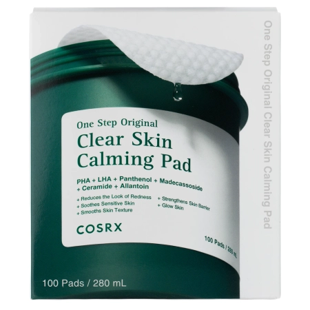 COSRX - One Step Original Clear Skin Calming Pads - Zklidňující čistící polštářky pro problematickou pleť - 280ml/100ks