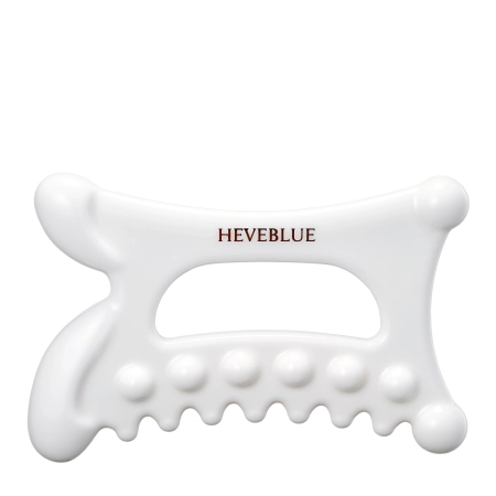 HEVEBLUE - Natural White Clay Relaxing Homecare Gua Sha - Masážní kámen - 1ks 