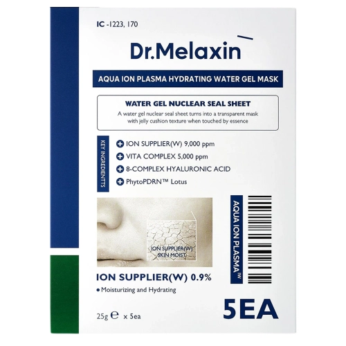 Dr.Melaxin - Aqua Ion Plasma Hydrating Water Gel Mask - Hydratační gelová maska na obličej - 5x25g
