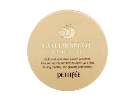 Petitfee - Gold & Snail Hydrogel Eye Patch - Hydrogelové náplasti pod oči se šnečím slizem - 60 ks / 84 g
