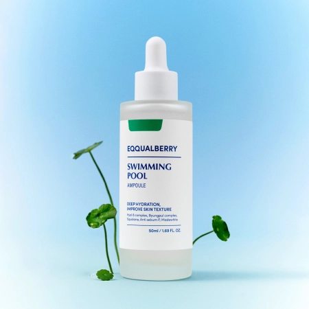 EQQUALBERRY - Swimming Pool Ampoule - Hydratační a zklidňující ampule na obličej - 50 ml