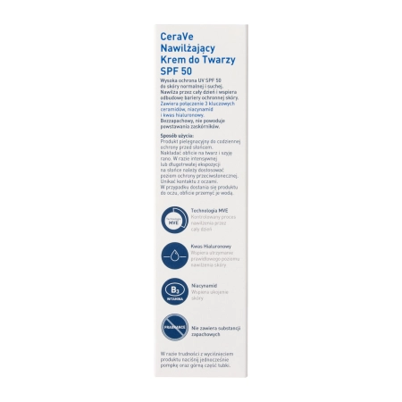 CeraVe - Hydratační pleťový krém s SPF 50 - 52 ml