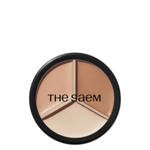 The Saem - Cover Perfection Triple Pot Concealer - Trojitý korektor v paletce - 02 Contour Beige - 13,5 g