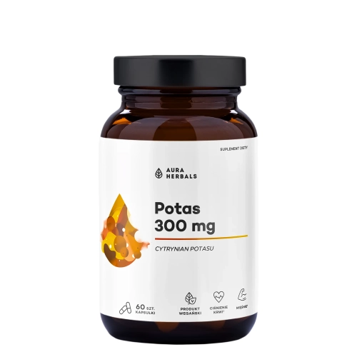 Aura Herbals - Citran draselný - Draslík 300 mg - Kapsle - 60 ks