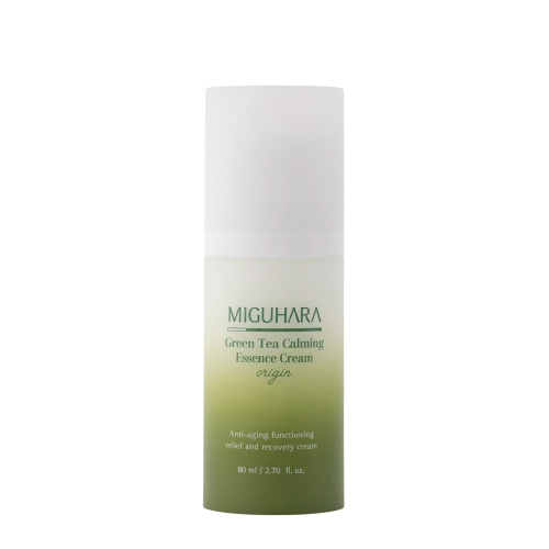 Miguhara - Green Tea Calming Essence Cream Origin - Zklidňující krém se zeleným čajem - 80 ml