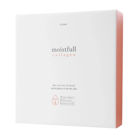 Etude House - Collagen Care Set - Sada pečujících přípravků s kolagenem - Tonikum - 200 ml a 25 ml + Emulze - 180 ml a 25 ml + Krém - 10 ml