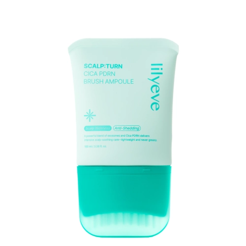 lilyeve - Scalp:Turn Cica PDRN Brush Ampoule - Ampulka proti lupům na pokožku hlavy - 100 ml