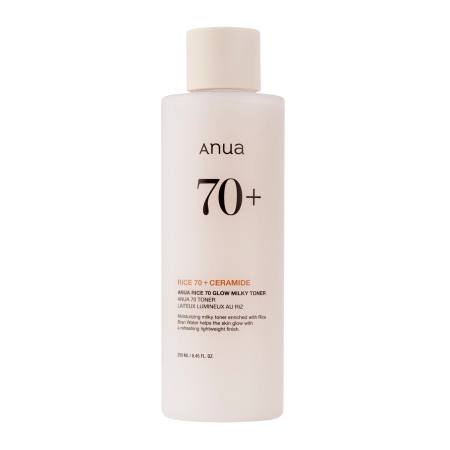 Anua - Rice 70 Glow Milky Toner - Hydratační pleťové tonikum s rýží - 250 ml
