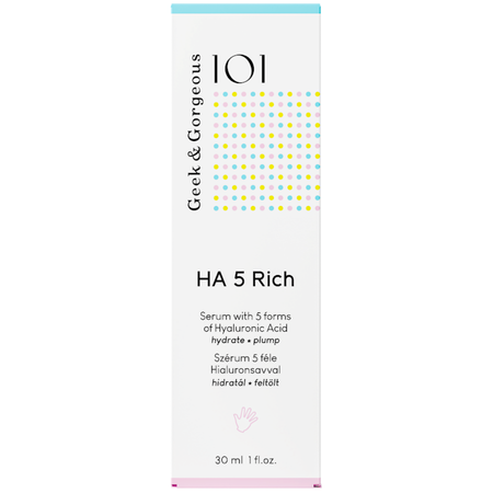 Geek & Gorgeous - HA 5 Rich - Sérum s 5 formami kyseliny hyaluronové pro suchou a dehydratovanou pleť - 30 ml
