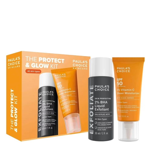 Paula's Choice - The Protect & Glow Kit - Kosmetická sada - Exfoliační roztok 30ml + Opalovací krém 15ml
