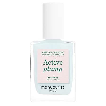 Manucurist - Active - Active Plump - Pečující lak 2v1 - Aqua Glazed - 15 ml