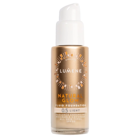 Lumene - Natural Glow Fluid Foundation SPF20 - Rozjasňující make-up - 0,5 Light - 30 ml 