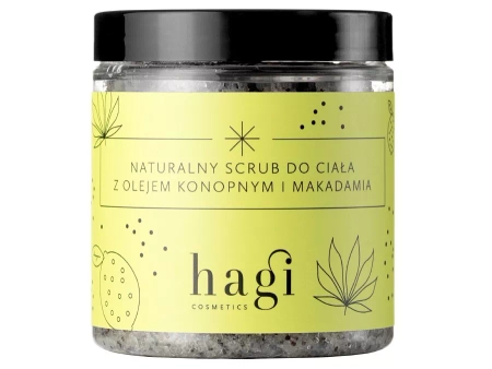 Hagi - Přírodní tělový peeling s konopným a makadamovým olejem - 300 g