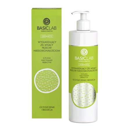 BasicLab - Čisticí a redukční - Vyhlazující mycí gel proti nedokonalostem s 0,5 % BHA - 300 ml