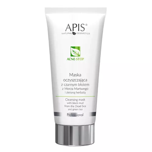 Apis - Professional - Acne-Stop - Cleansing Mask with Black Mud from the Dead Sea and Green Tea - Čisticí maska se zeleným čajem - 200 ml