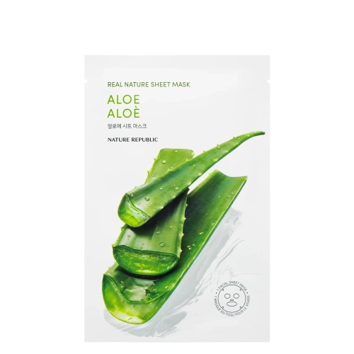 Nature Republic - Real Nature Aloe Sheet Mask - Plátýnková maska s aloe vera - 1 ks/23 ml