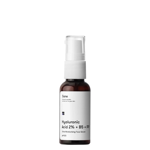 Sane - Hyaluronic Acid 2% + B5 + PP - Pleťové sérum s kyselinou hyaluronovou a vitamíny - 30 ml