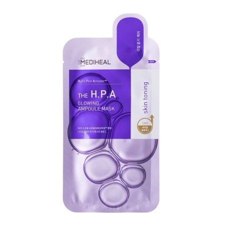 Mediheal - The H.P.A Glowing Ampoule Mask - Vyhlazující a rozjasňující pleťová maska - 1ks/25ml