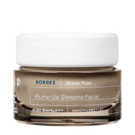 Korres - Black Pine Plump-Up Sleeping Facial - Zpevňující noční krém - 40 ml