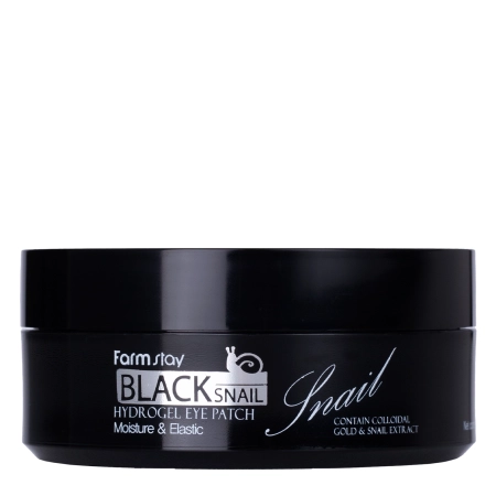 Farmstay - Black Snail Hydrogel Eye Patch  - Hydrogelové polštářky pod oči s extraktem z černého šnečího slizu - 60 ks / 90 g