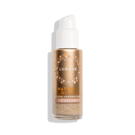 Lumene - Natural Glow Fluid Foundation SPF20 - Rozjasňující make-up - 2 Medium - 30 ml