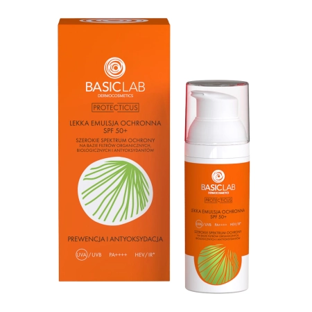 BasicLab - Prevence a antioxidace - Lehká ochranná emulze SPF50+ PPD 52.3 - 75 ml