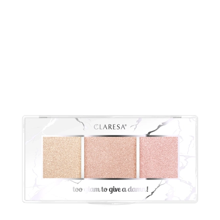 Claresa - Too Glam To Give A Dame! - Paletka rozjasňovačů - 12 Golden Glow - 12,5 g