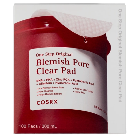 COSRX - One Step Original Blemish Pore Clear Pad - Čistící tampónky proti nedokonalostem - 300ml/100ks