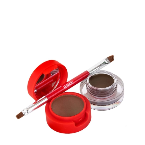 Ibra Makeup - Eyebrow Pomade & Powder - Dark Chocolate - Pomáda a fixační stín na obočí - 7 g