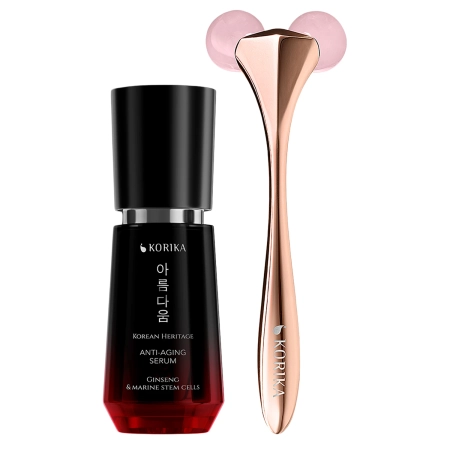 KORIKA - Anti-age Skincare Set - Anti-aging Serum 30 ml & 3D Face Roller - Sada proti vráskám - Sérum 30 ml + 1 ks