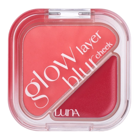 LUNA - Glow Layer Blur Cheek - Duo tvářenka - 10 Cherry Compote - 8,5 g