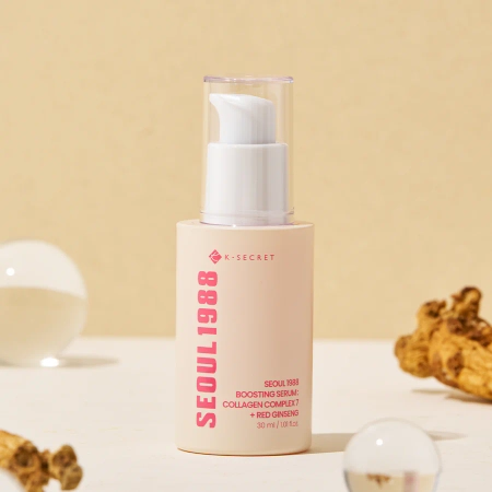 K-SECRET - SEOUL 1988 Boosting Serum : Collagen Complex 7 + Red Ginseng - Sérum s kolagenem a ženšenovým extraktem - 30 ml