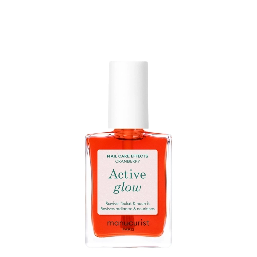Manucurist - Active - Active Glow - Pečující lak 2v1 - Cranberry - 15 ml