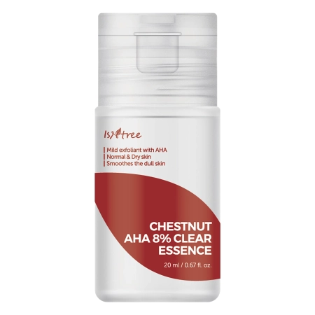 Isntree - Chestnut - AHA 8% Clear Essence - Pleťová esence s kyselinou mléčnou a glykolovou - 20 ml