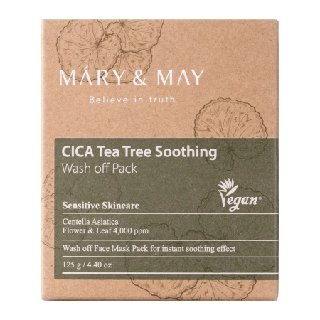 Mary&May - CICA Tea Tree Soothing Wash off Pack - Jílová maska proti nedokonalostem - 125 g