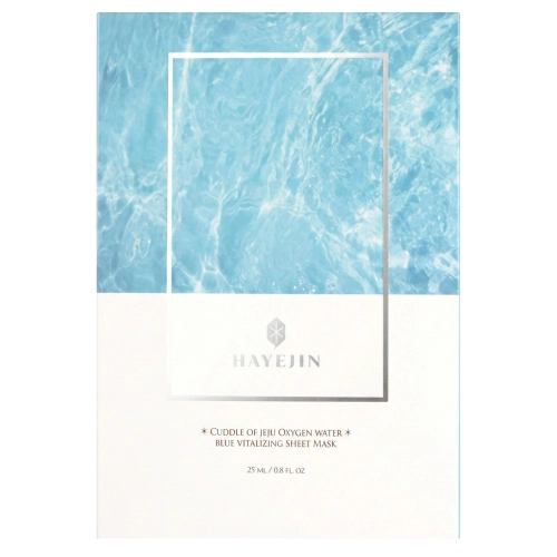 Hayejin - Cuddle of Jeju Oxygen Water Blue Vitalizing Sheet Mask - Revitalizační pleťová maska - 1ks/25ml