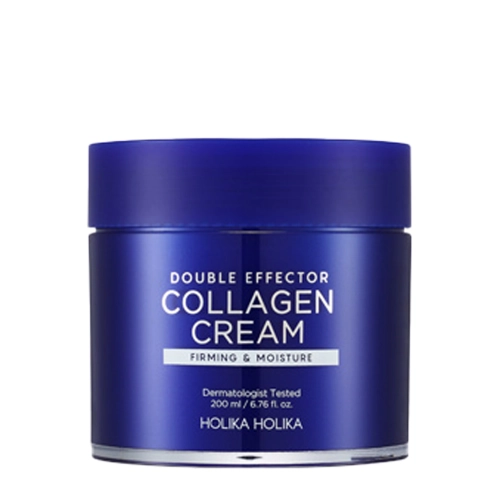 Holika Holika - Double Effector Collagen Cream - Krém proti vráskám s kolagenem a kyselinou hyaluronovou - 200 ml