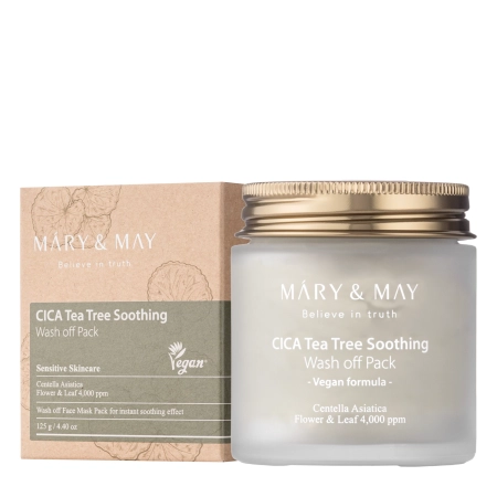 Mary&May - CICA Tea Tree Soothing Wash off Pack - Jílová maska proti nedokonalostem - 125 g