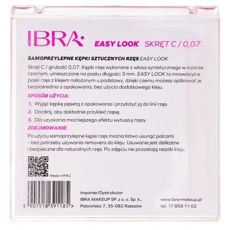 Ibra Makeup - Samolepicí trsové řasy - Easy Look - 3 mm