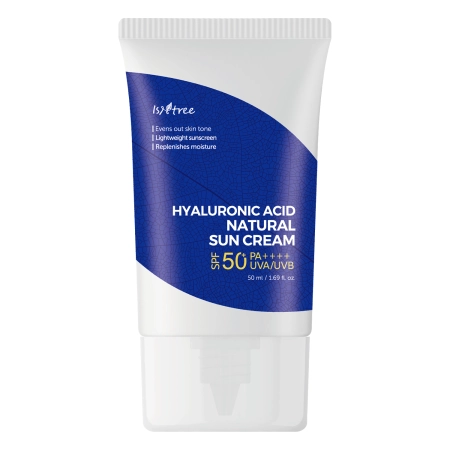 Isntree - Hyaluronic Acid Natural Sun Cream SPF50+/PA++++ - Krém s minerálním filtrem - 50 ml
