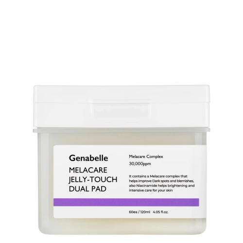 Genabelle - Melacare Jelly Touch Dual Pad - Rozjasňující a hydratační náplasti na obličej pro tonizaci - 60 ks