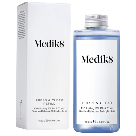 Medik8 - Press&Clear Exfoliating 2% BHA Toner - Exfoliační tonikum s kyselinou salicylovou - 150 ml - Refill