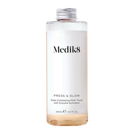 Medik8 - Press&Glow - Tonikum s PHA kyselinou a aktivátorem exfoliačních enzymů - doplňkové balení bez pumpičky - 200 ml