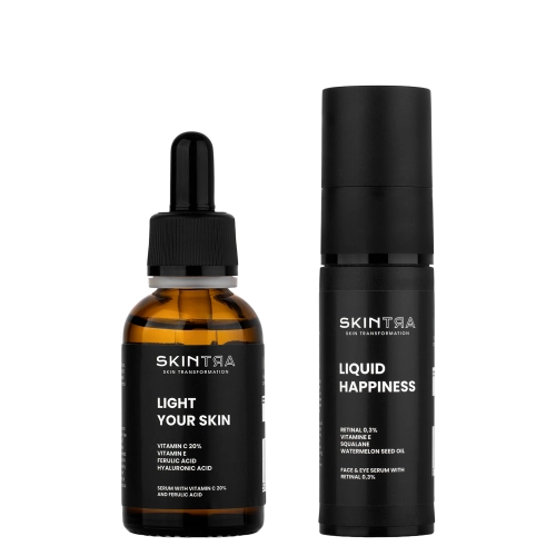 SkinTra - Sada Anti-Aging Glow Set  - Sérum s retinalem  30 ml + Rozjasňující sérum 30 ml