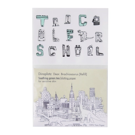Too Cool for School - Dinoplatz Dear Brachiosaurus - Matující papírky - 02 Green Tea - Refill - 50 ks
