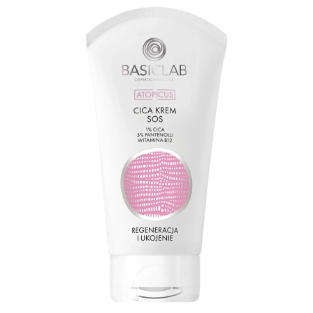 BasicLab - Dermocosmetics Atopicus CICA KREM SOS na ultracitlivou pokožku, 1% CICA, 5% panthenolu, vitamín B12 - 75 ml