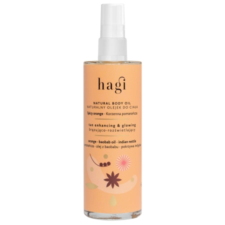 Hagi - Kořeněný pomeranč - Rozjasňující tělový olej prodlužující opálení - 100 ml