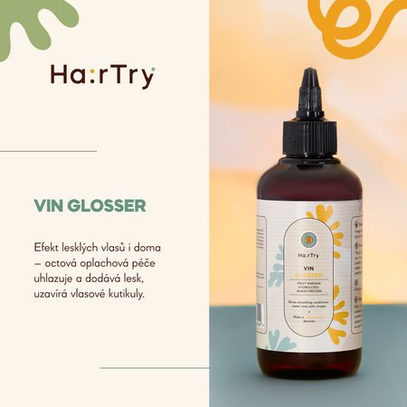 HairTry - Vin Glosser - Uhlazující tonikum s octem pro lesk vlasů - 200 ml